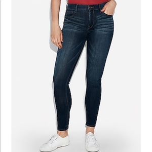 Express Mid rise dark wash jean legging - 8 short